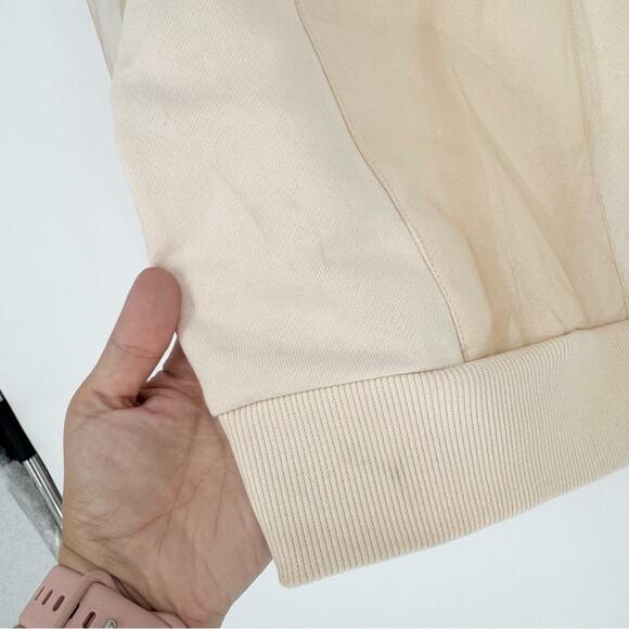 NWT* By Anthropologie Utility Pocket Pullover Sweatshirt Cream Plus 1X Coquette - Picture 10 of 15